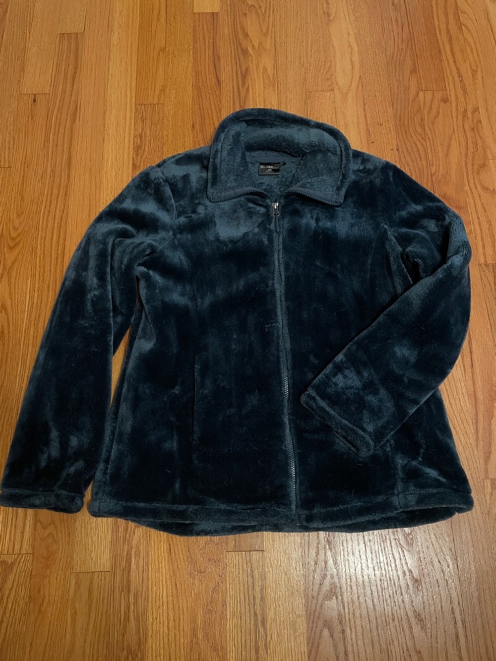 32 Degrees Black Plush Jacket Blue Size Large